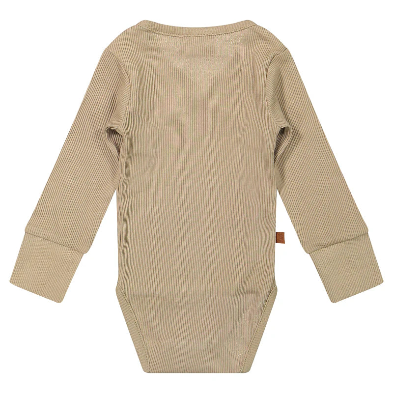 Romper Rib 2x2 Biologisch | Taupe