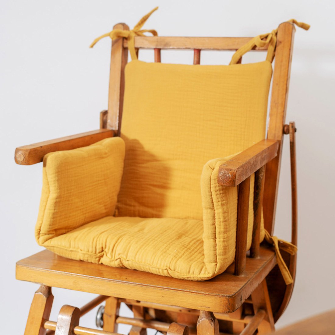 Honing kussen van biologisch katoen voor hoge stoelen
