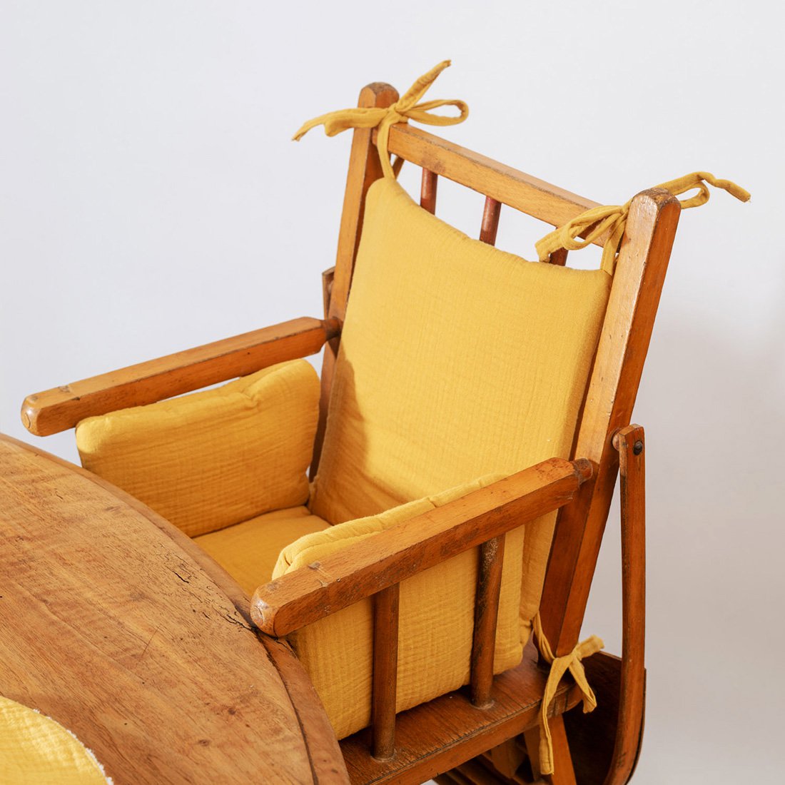 Honing kussen van biologisch katoen voor hoge stoelen