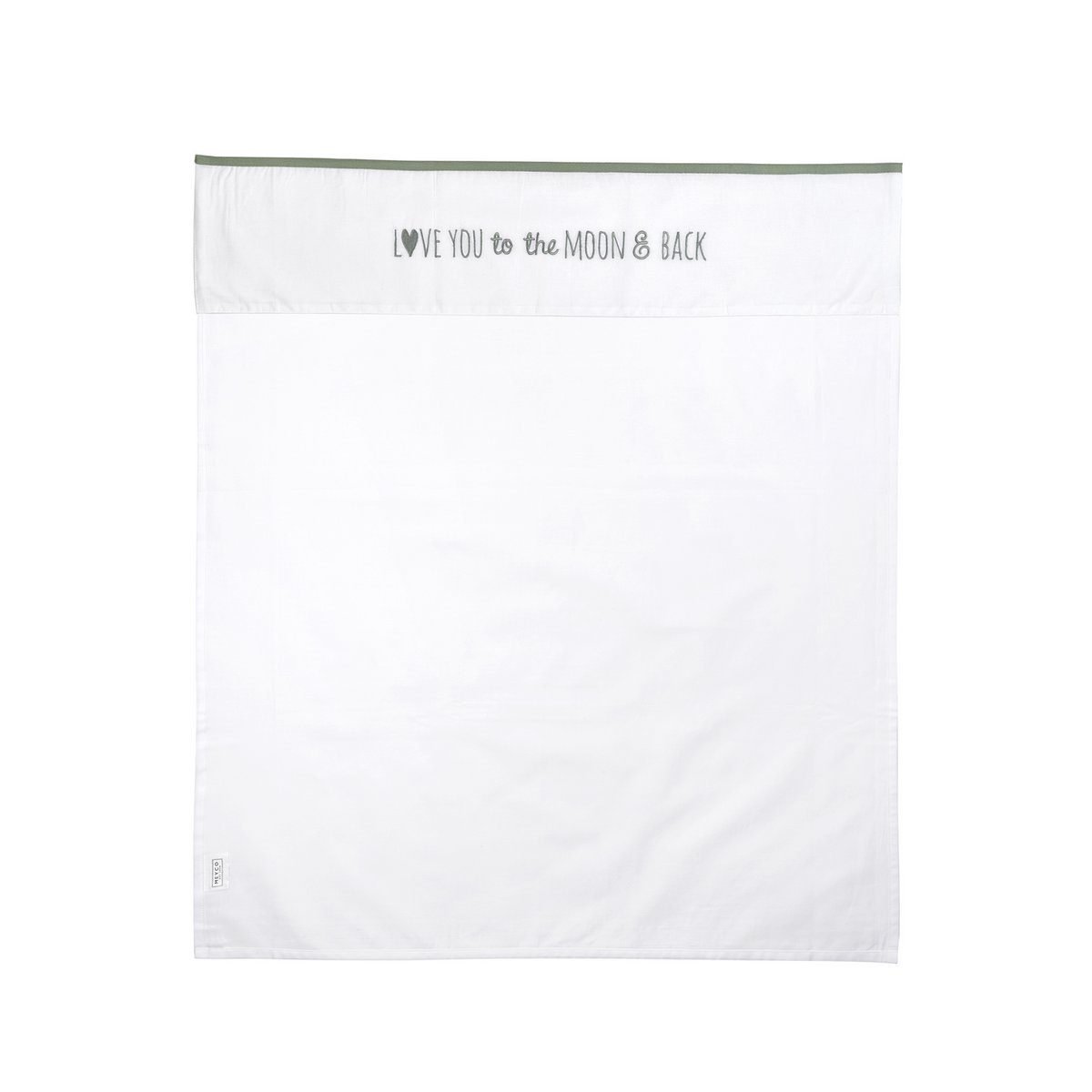 Laken borduur Love you to the moon & back Forest Green