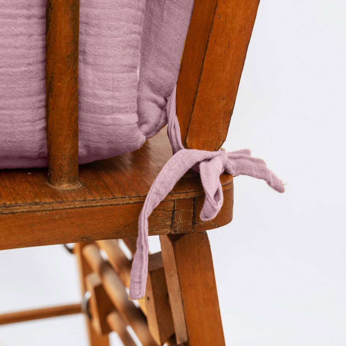 Roze kinderstoelkussen van biologisch katoen