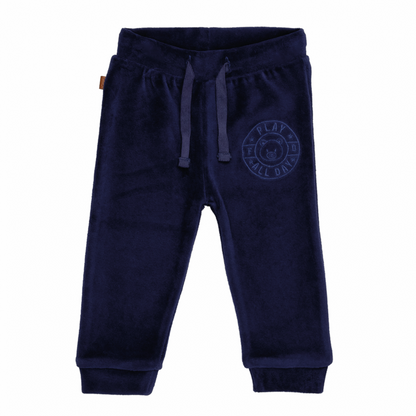 Speel de hele dag Baby Velvet Pants | Patriot blauw