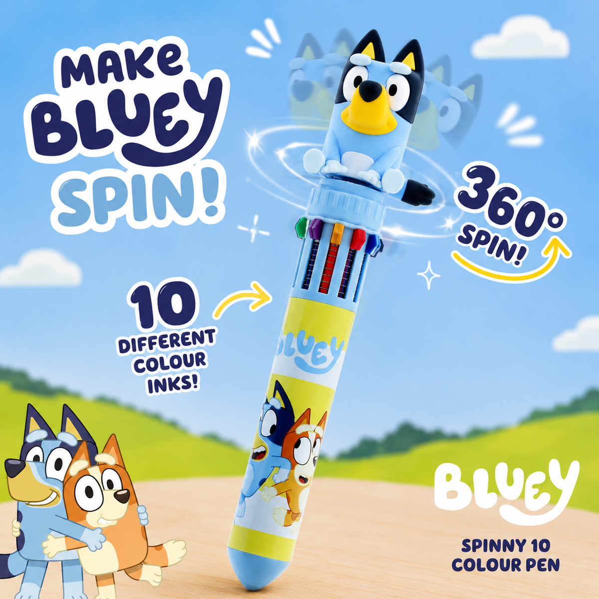 Bluey - Spinny pen 10 in 1