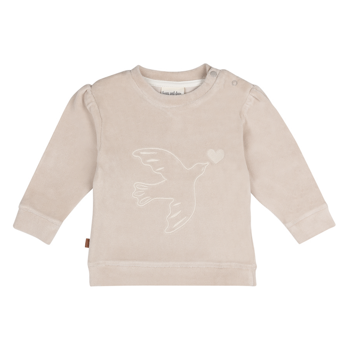 Volg je hart Kids Velvet Sweater | Zilvergrijs