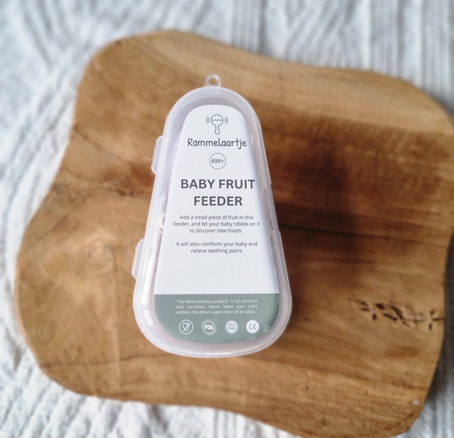 Fruitvoeder Fopspeen - Beige Gestippeld