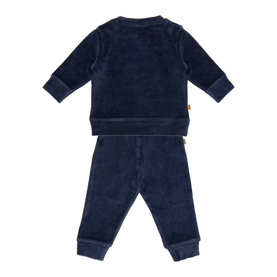 F&D Velours babypyjama | Patriottisch blauw