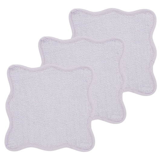 Monddoekjes badstof Wavy Soft Lavender 30x30cm - 3-Pack