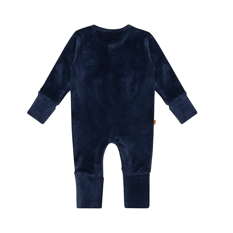 F&D velours babyrompertje | Patriottisch blauw