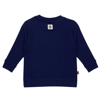 Speel de hele dag Kids Sweater Emblem | Patriot blauw