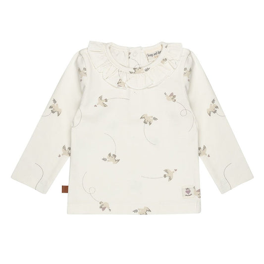 Volg je hart Baby Shirt Ruffe Collar | Straalstroom