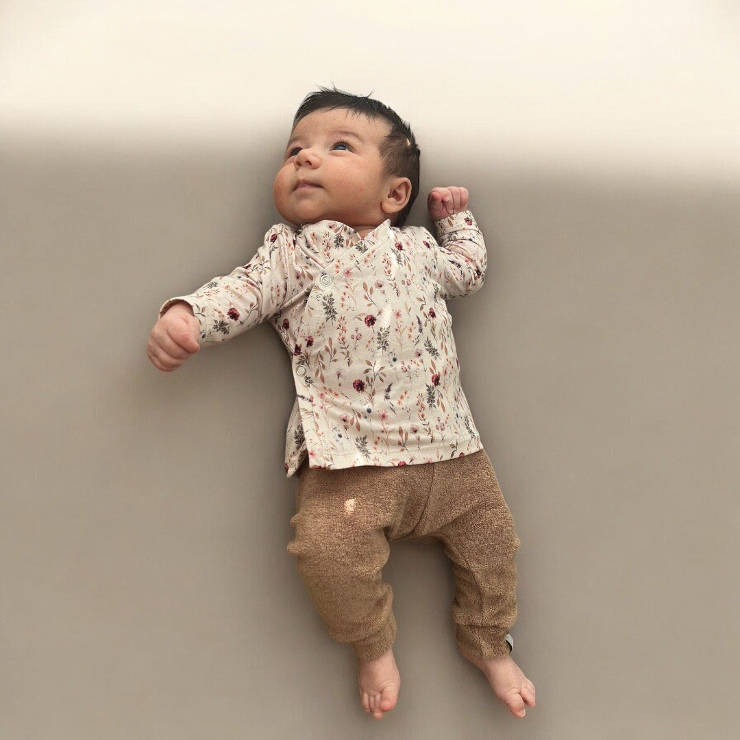 Newborn broekje badstof cacao