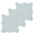 Monddoekjes badstof Wavy Grey Blue 30x30cm - 3-Pack
