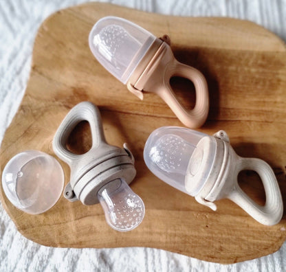 Fruitvoeder Fopspeen - Beige Gestippeld