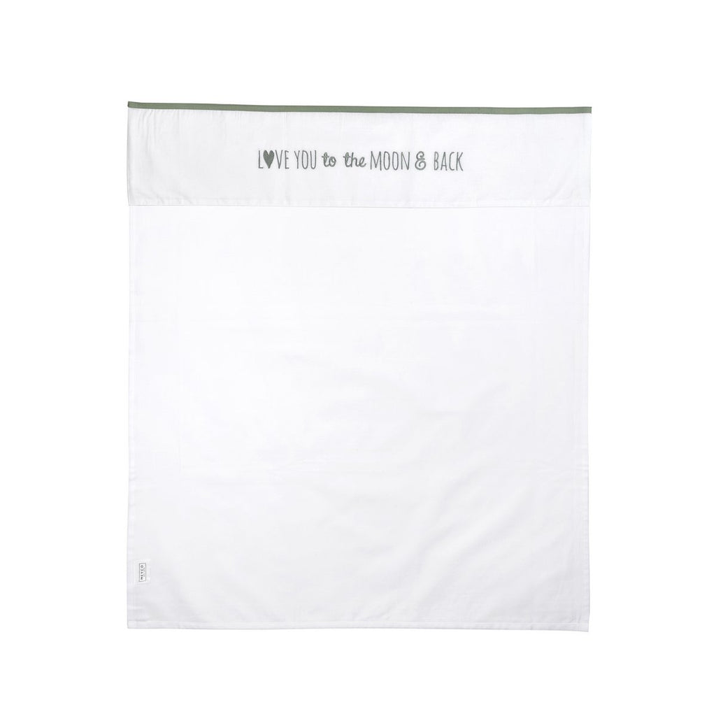 Laken borduur Love you to the moon & back Forest Green