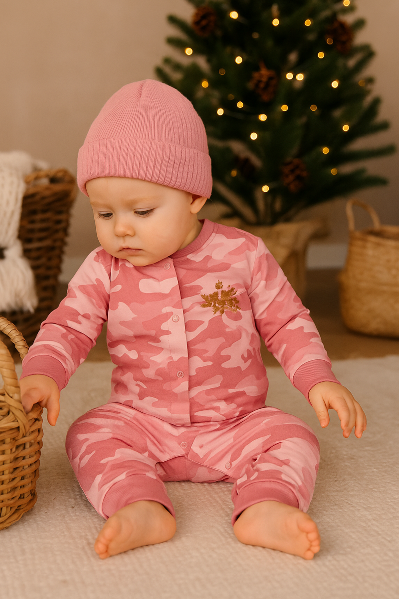 Stoer Camo Pink F&D Onesie Kids | Pink