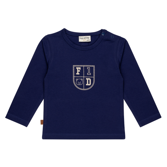Speel de hele dag Baby Shirt Shield | Patriot blauw