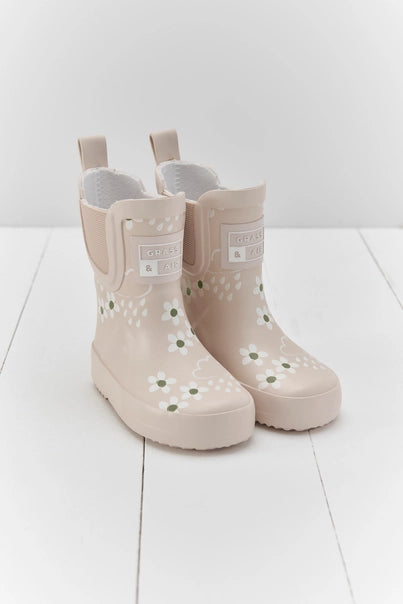 Pampas crèmekleurige korte, van kleur veranderende regenlaarzen voor kinderen
