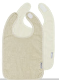 Meyco baby popcorn slab met klittrnband - 2 stuks - naturel/ soft sand